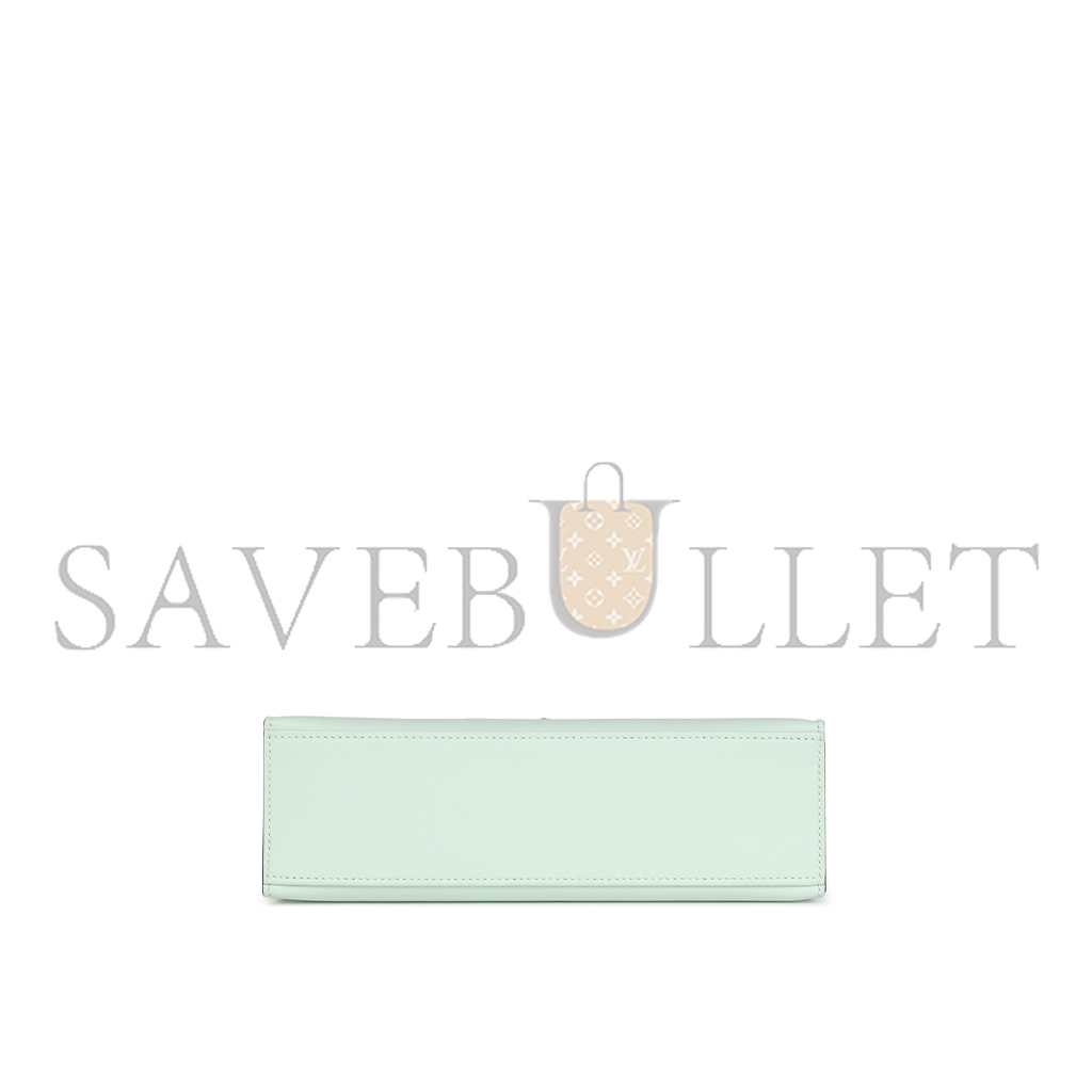 HERMES MASTER KELLY POCHETTE VERT BUBBLE GREEN SWIFT PALLADIUM HARDWARE (22*14*7cm) 